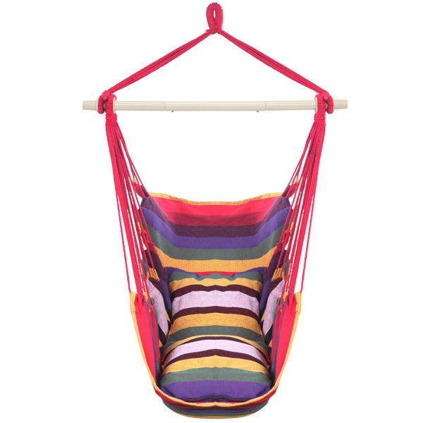 CozyCloud™ – Rainbow Hanging Chair with 2 Cushions