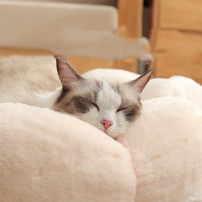 Floral Haven Pet Bed - Luxurious Flower-Shaped Blanket For Dogs And