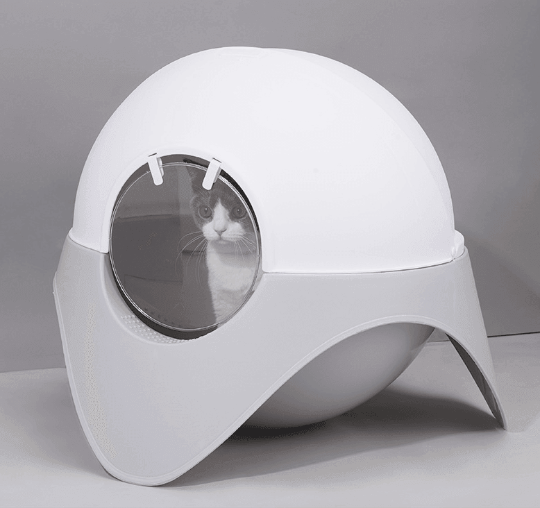 Snowy Space Pod Cat Litter Box