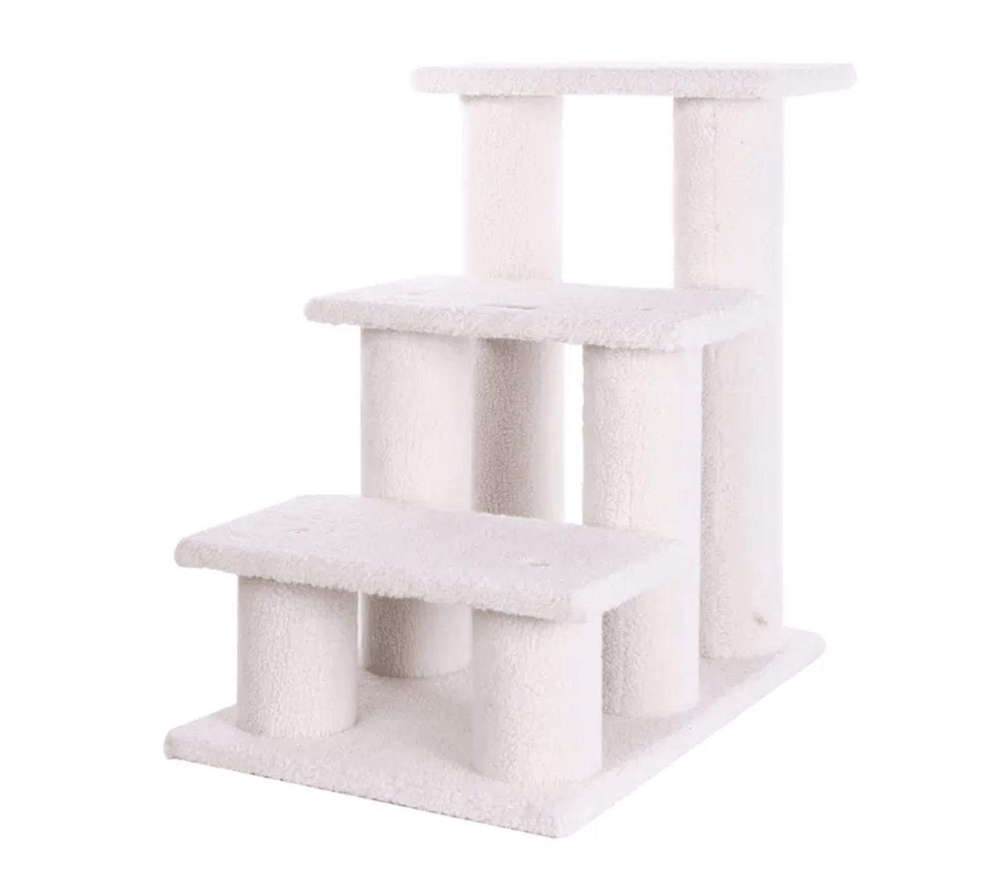 Rampa de madera auténtica de 3 escalones para mascotas, ideal para perros y gatos, de 25 pulgadas