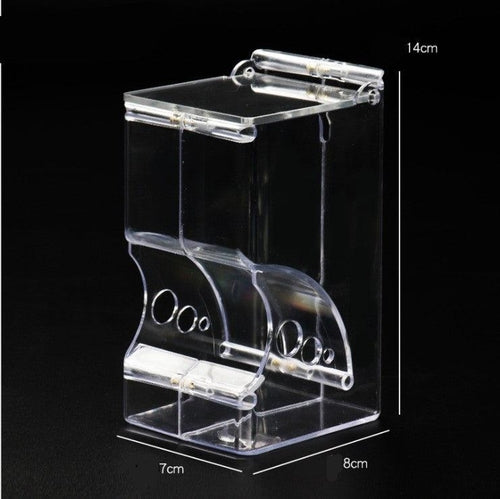 Transparent Plastic Hamster Feeder Food Box - Innovative Fixable