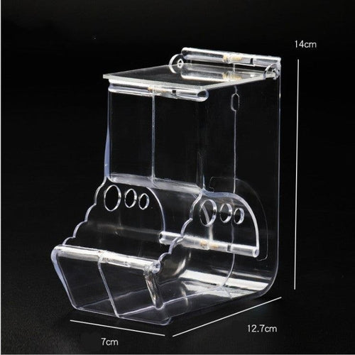 Transparent Plastic Hamster Feeder Food Box - Innovative Fixable