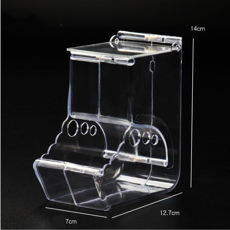 Transparent Plastic Hamster Feeder Food Box - Innovative Fixable