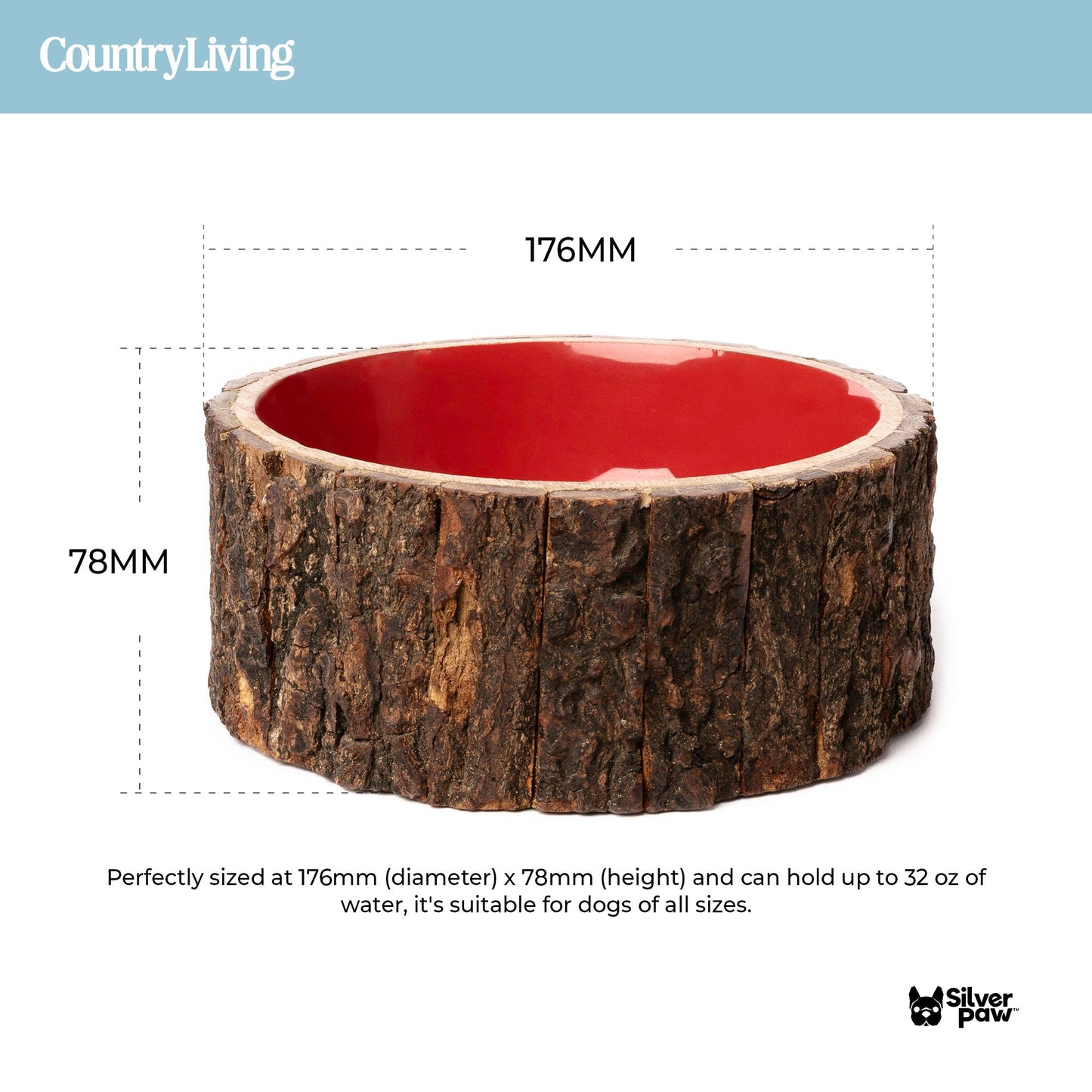 🐶 Farmhouse Wood Dog Bowl – BPA-Free, Non-Slip & Stylish Pet Dish