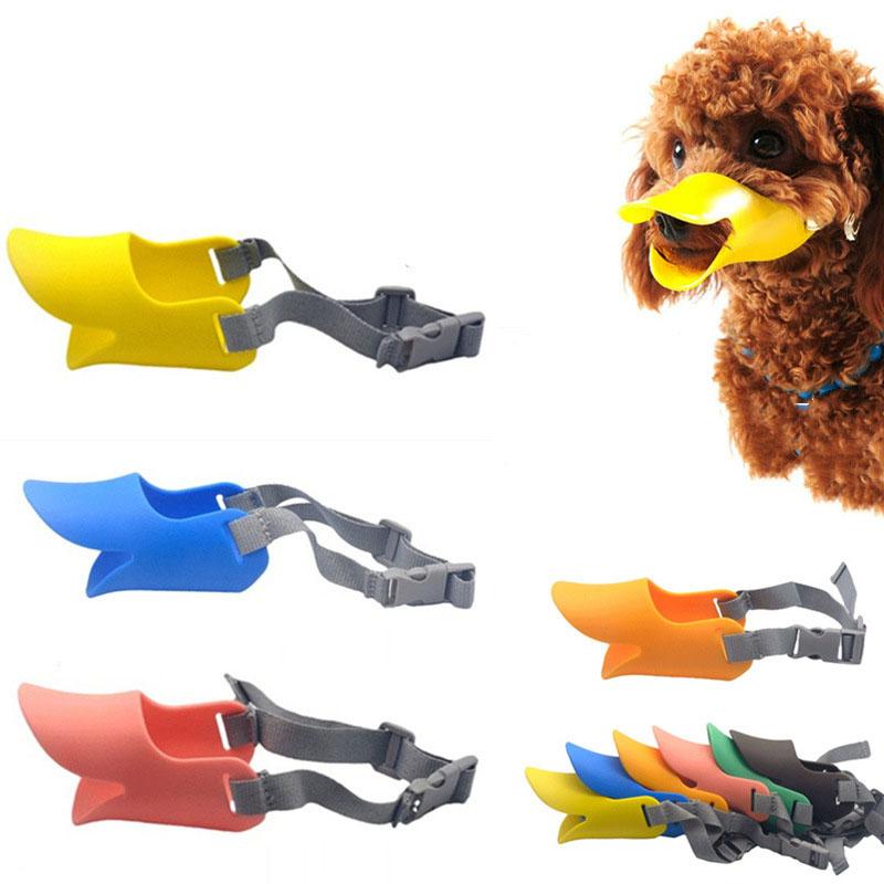 Máscara de silicona con forma de pato para perros pequeños