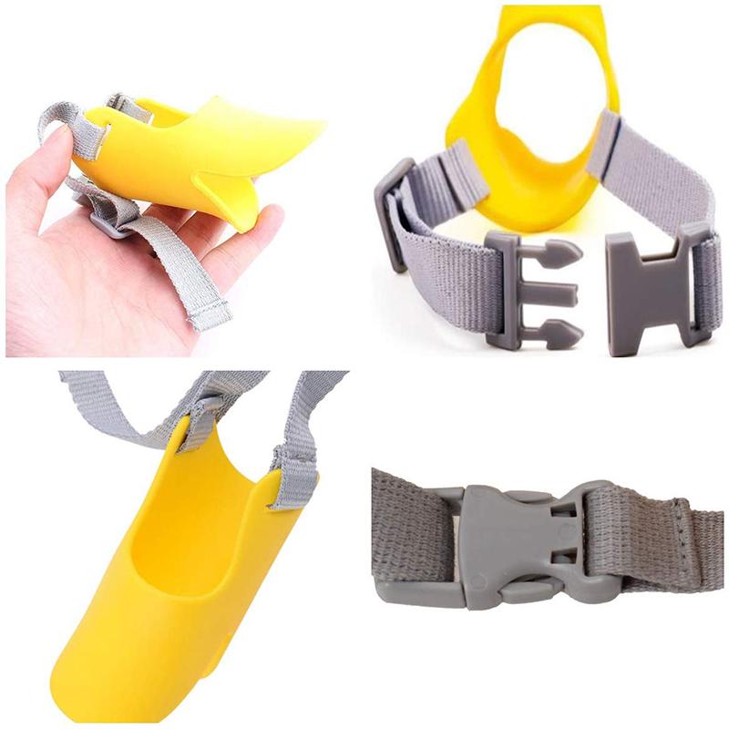 Máscara de silicona con forma de pato para perros pequeños