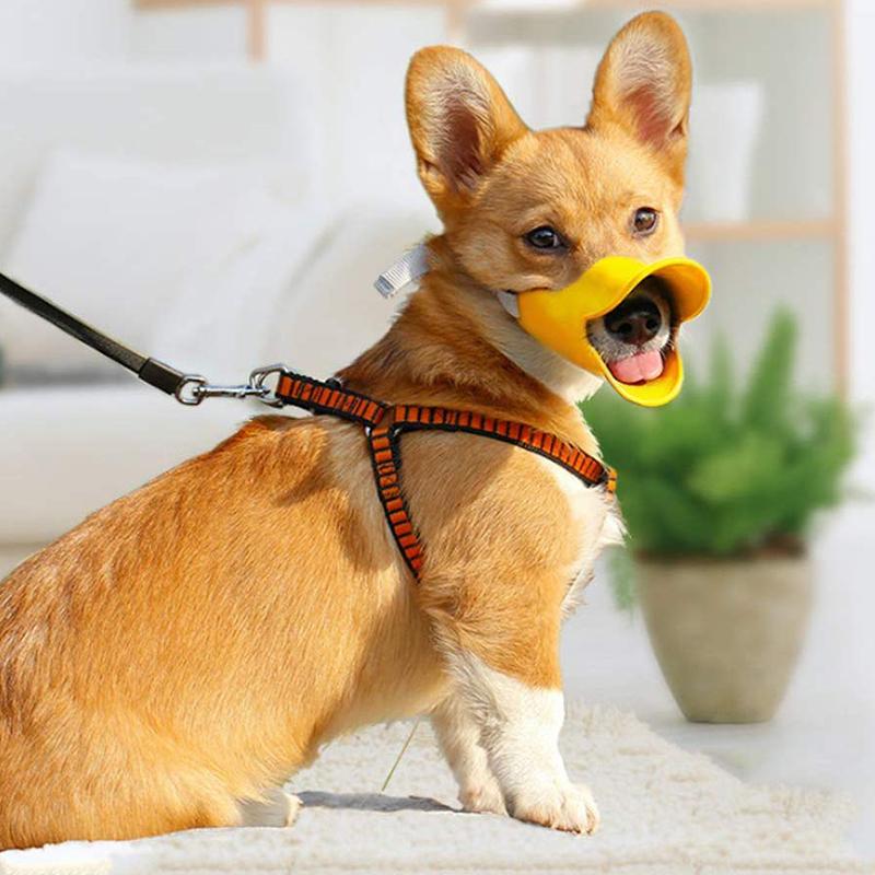 Máscara de silicona con forma de pato para perros pequeños
