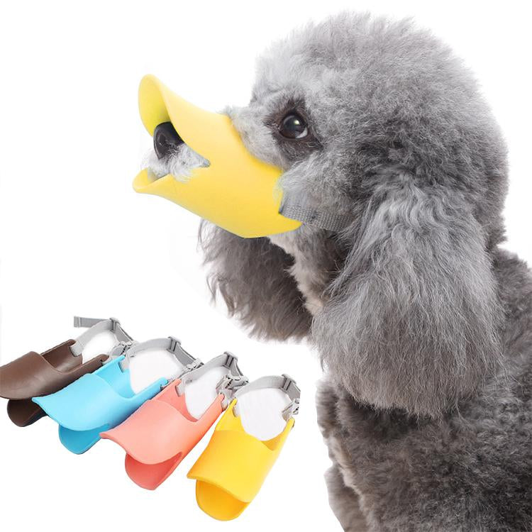 Máscara de silicona con forma de pato para perros pequeños