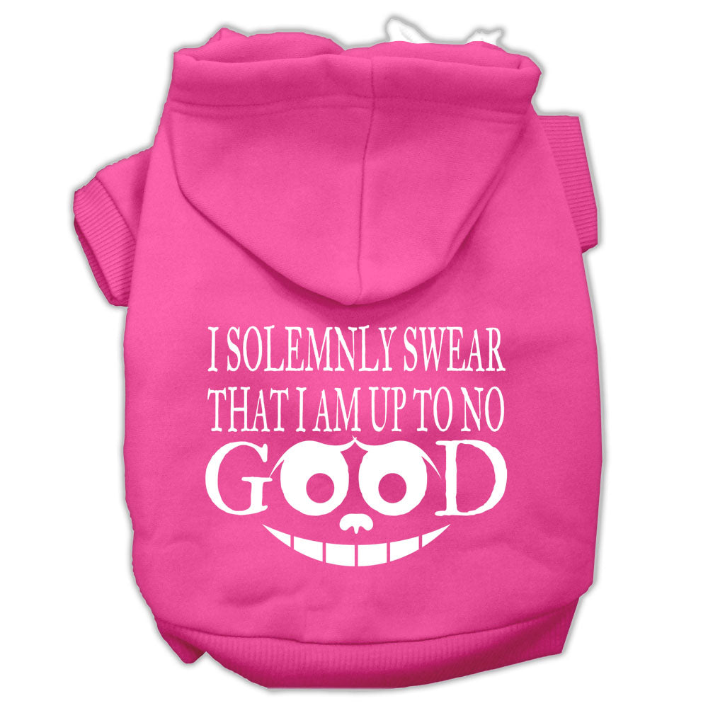 Mirage Pet 62-122 MDBPK Up to No Good Screen Print Pet Hoodies, Br