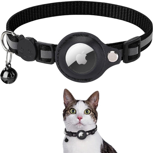 Collar con funda reflectante Airtag para perros y gatos