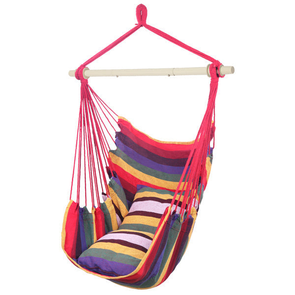 CozyCloud™ – Rainbow Hanging Chair with 2 Cushions