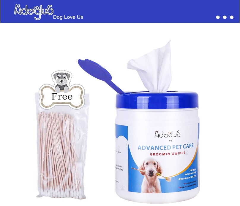 Toallitas para mascotas con hisopos de algodón gratis