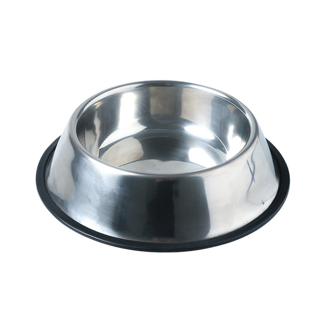 Comedero para mascotas PaWz de acero inoxidable antideslizante para perros, gatos, cachorros, agua y comida