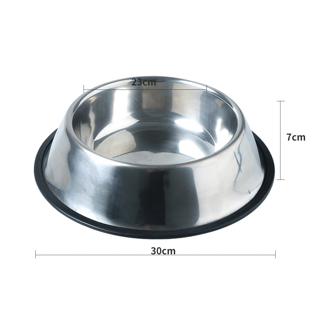 Comedero para mascotas PaWz de acero inoxidable antideslizante para perros, gatos, cachorros, agua y comida