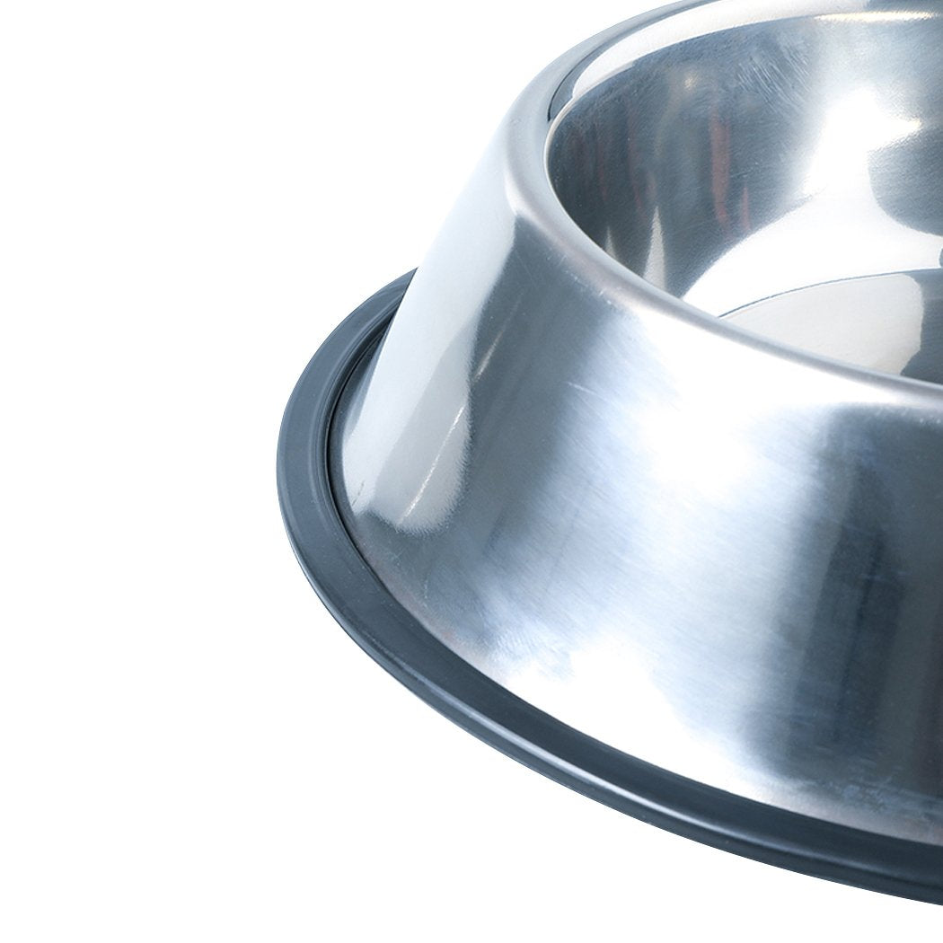 Comedero para mascotas PaWz de acero inoxidable antideslizante para perros, gatos, cachorros, agua y comida
