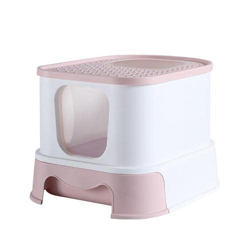 Bandeja para arena para gatos Splashguard: diseño cerrado, elegante y práctico