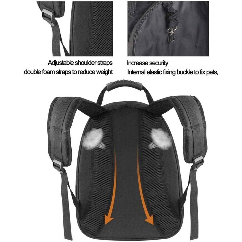 Mochila de viaje rígida para mascotas