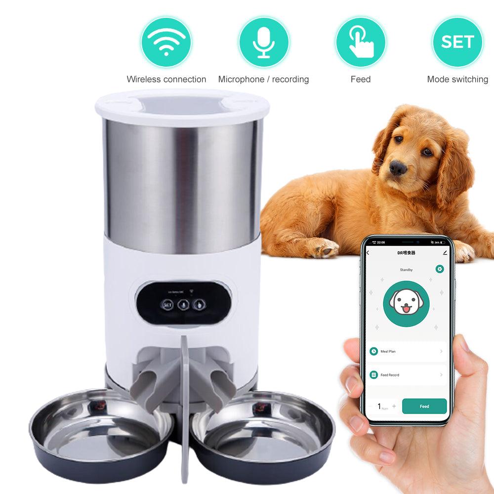 Comedero para mascotas con control remoto Smartpaws: dispensador automático de comida con