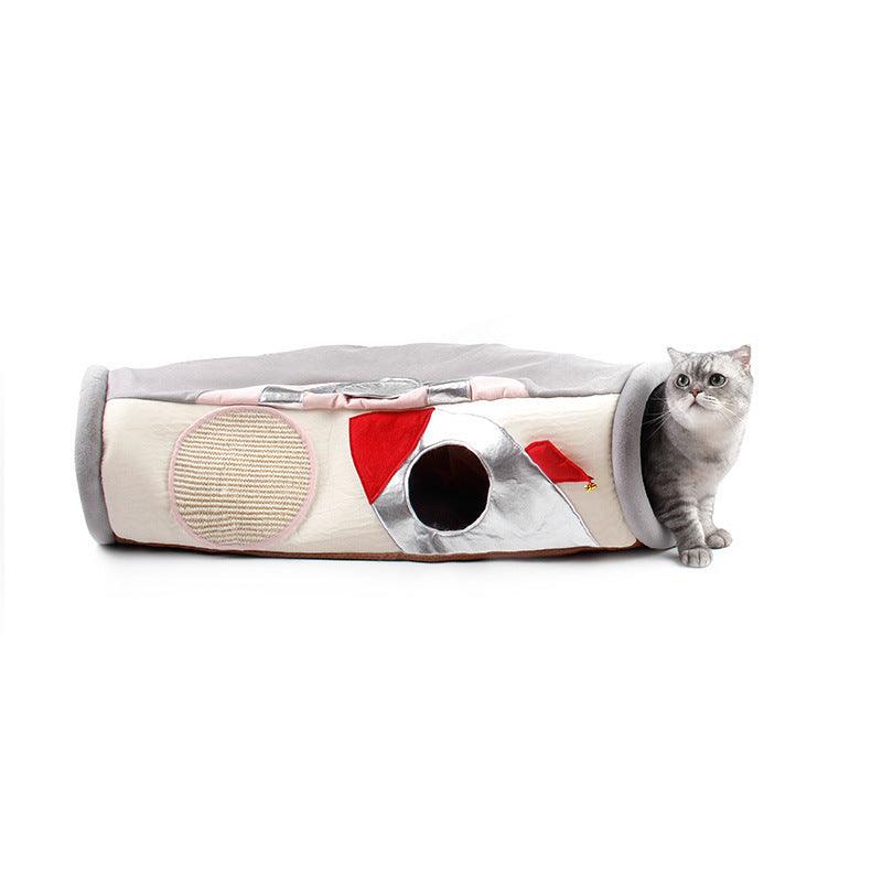 Rascador y arenero plegable semicerrado para gatos