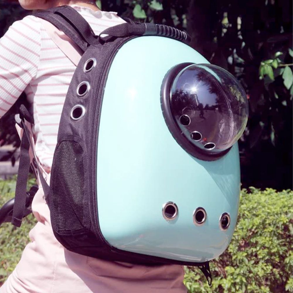 Mochila de viaje rígida para mascotas