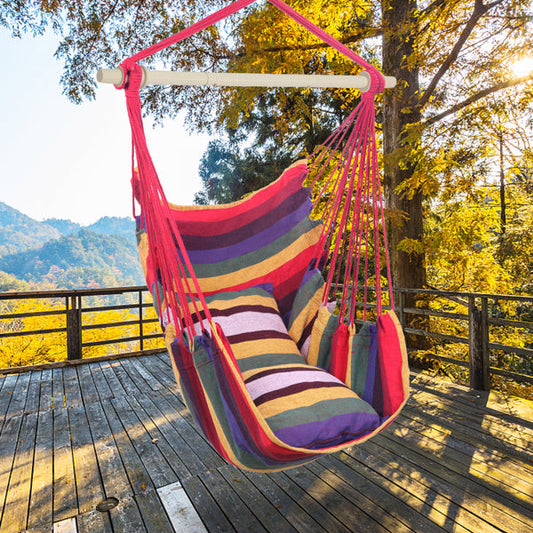 CozyCloud™ – Rainbow Hanging Chair with 2 Cushions
