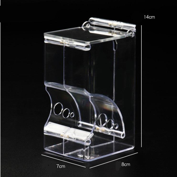 Transparent Plastic Hamster Feeder Food Box - Innovative Fixable