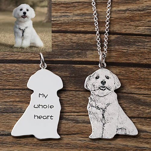 Collar conmemorativo personalizado para mascotas: colgante de gato y perro grabado a medida