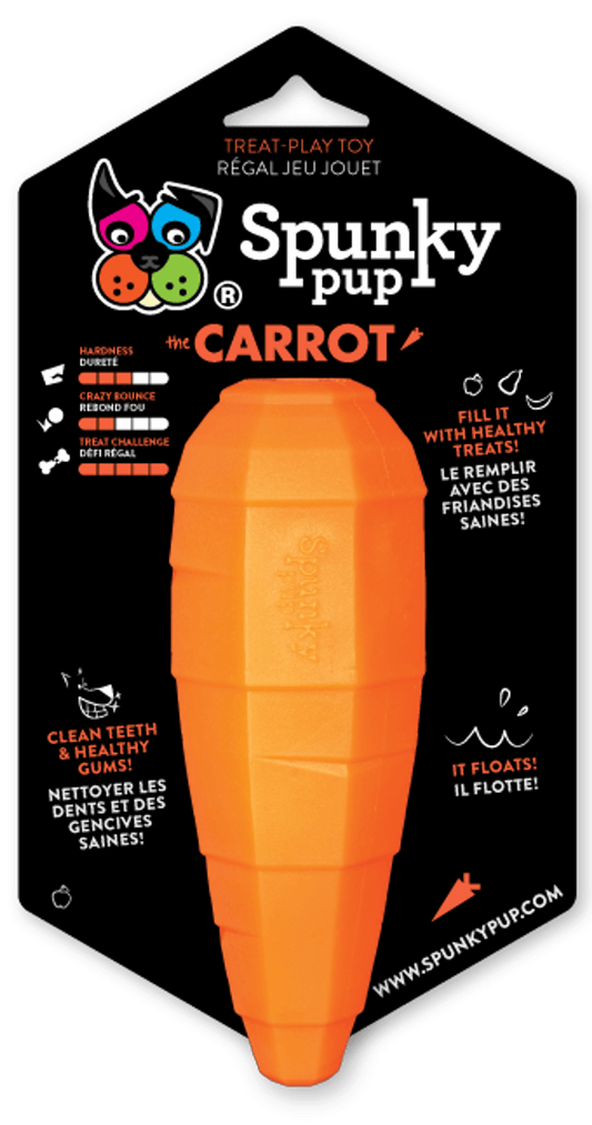 Spunky Pup Carrot Treat Dispensing Toy for Medium Dogs