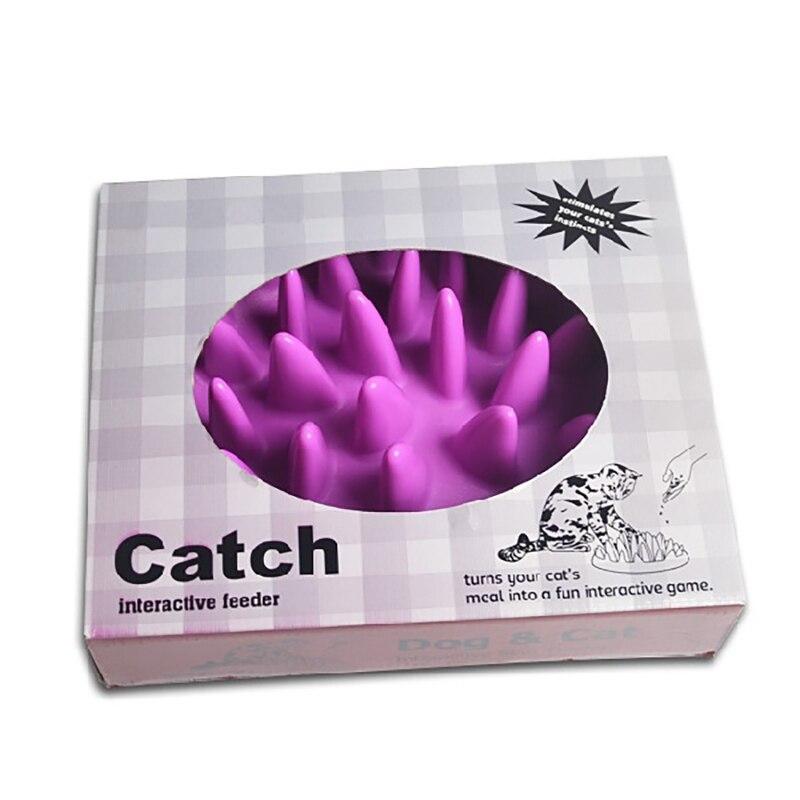 Interactive Silicone Cats Feeder Pet Food Bowl