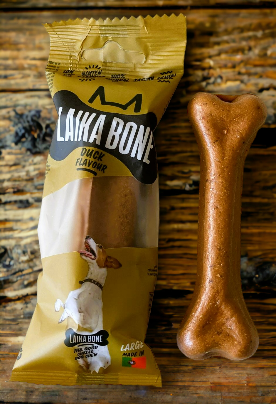 Golosinas para perros con queso y pato masticables (CAJA)