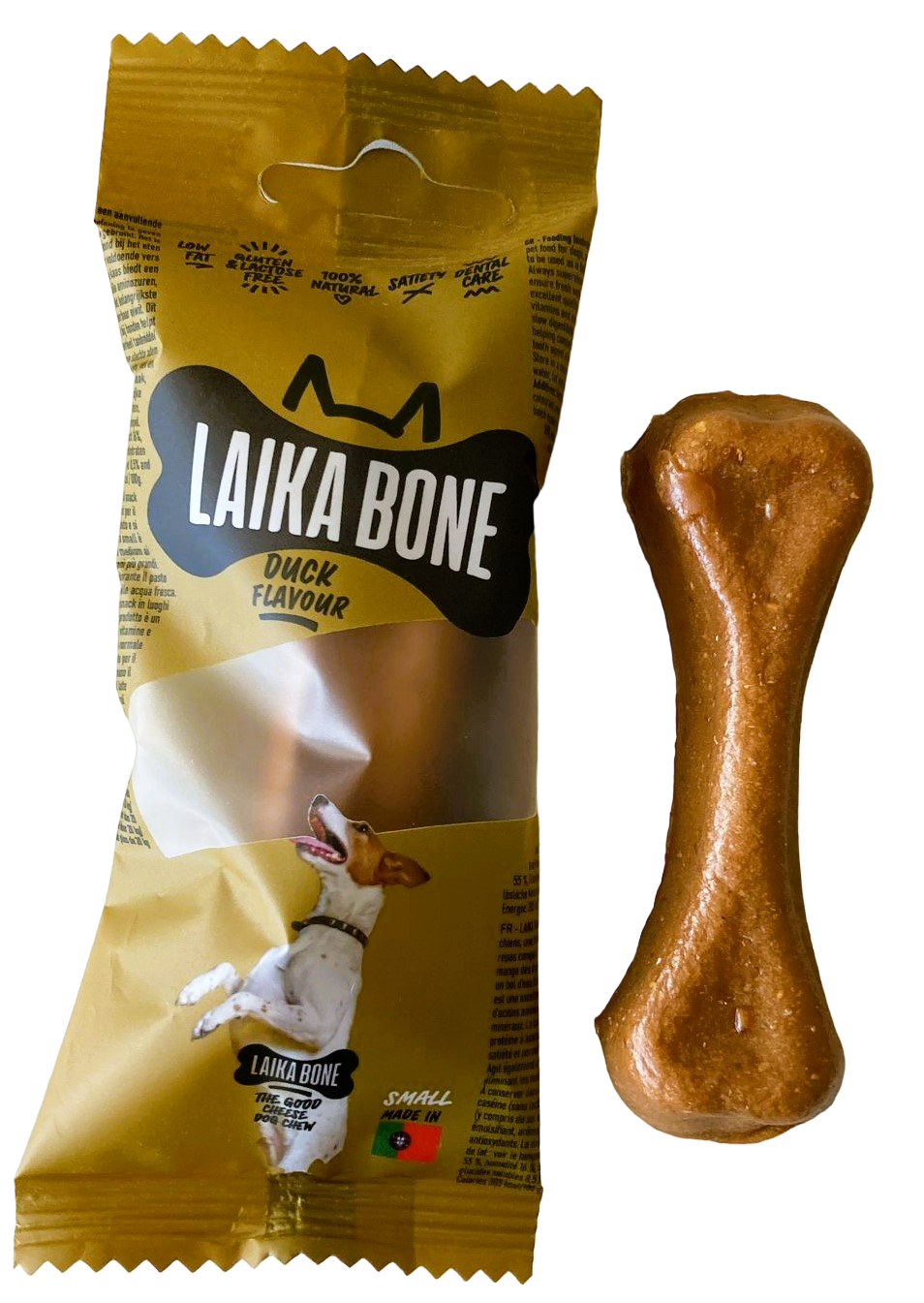 Golosinas para perros con queso y pato masticables (CAJA)