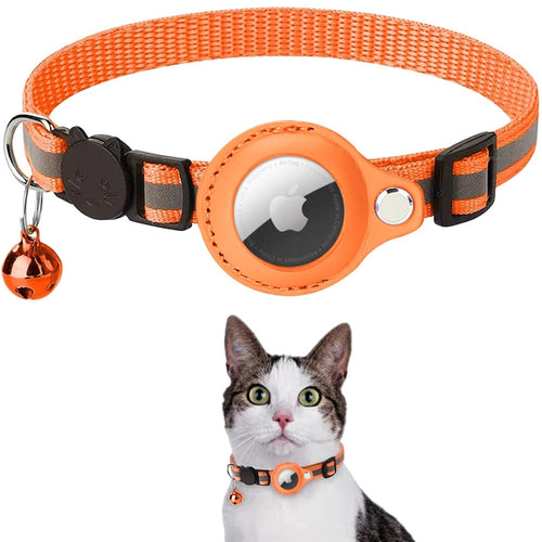 Collar con funda reflectante Airtag para perros y gatos