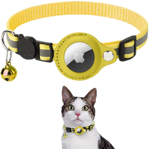 Collar con funda reflectante Airtag para perros y gatos