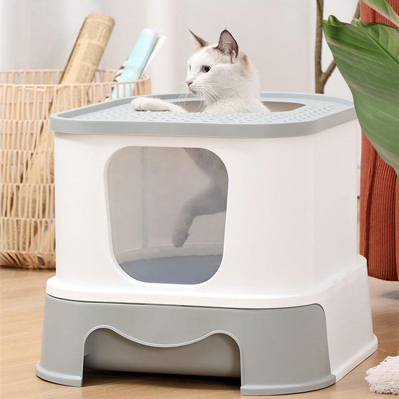 Bandeja para arena para gatos Splashguard: diseño cerrado, elegante y práctico