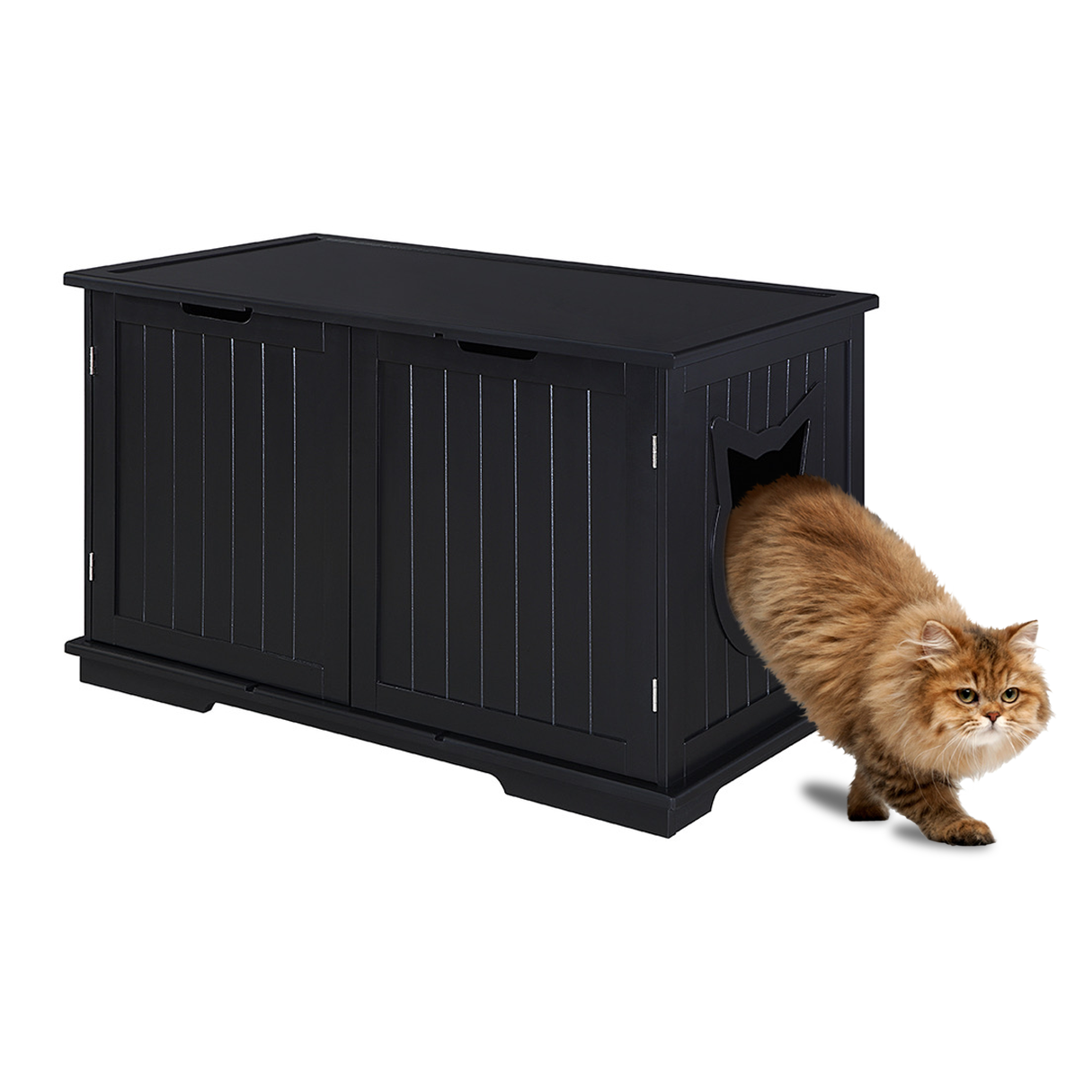 Banco de baño extra grande para gatos, caja de arena, mueble, caja, casa